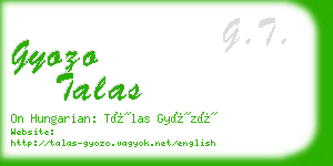 gyozo talas business card